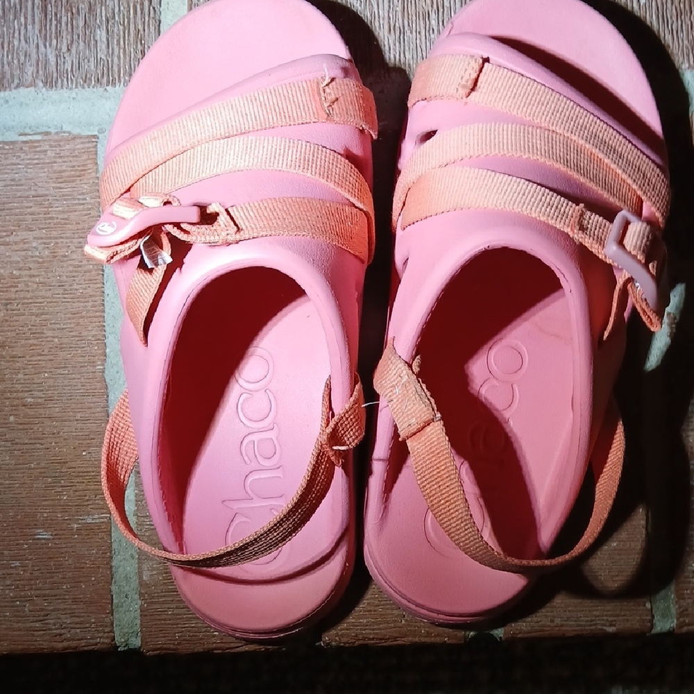 Pink Chacos Girls Size Three